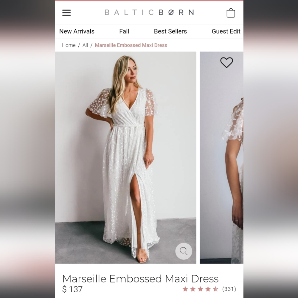 Baltic Born Marseille Dress in small white wedding